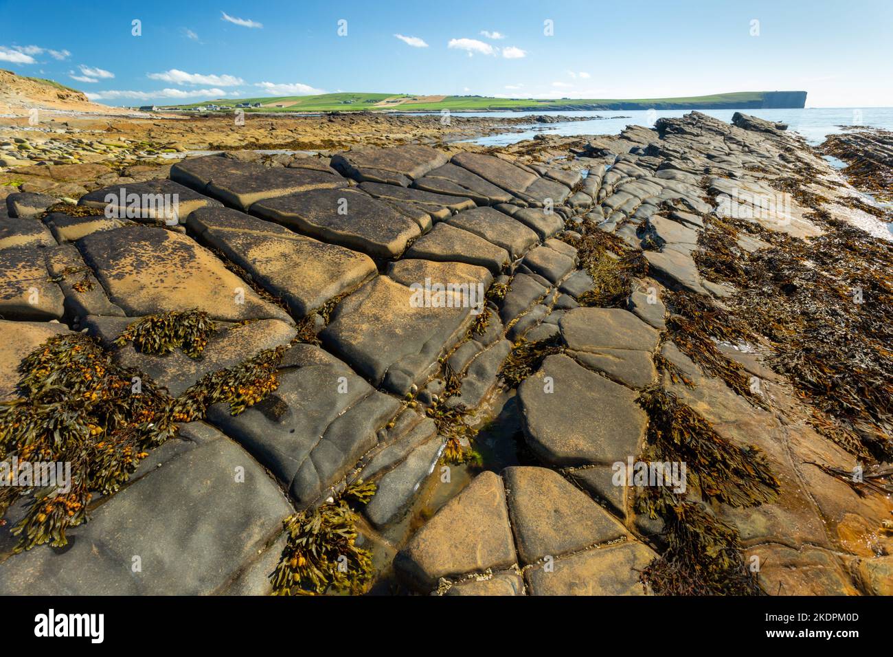 Coastal Rock Formation, Orkney, Großbritannien Stockfoto