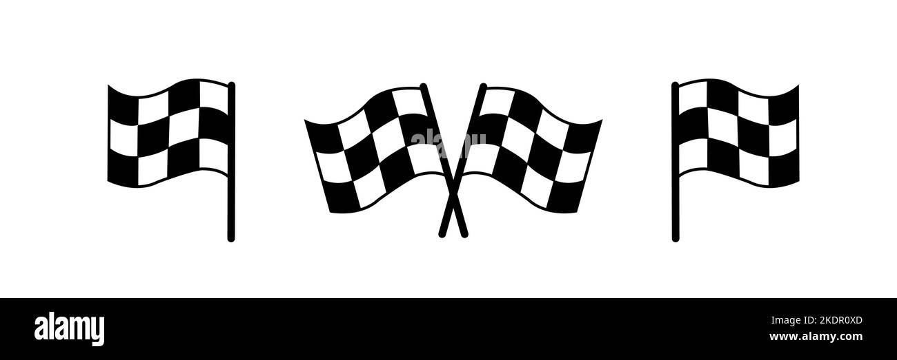Race Flag Symbol, einfaches Design Illustration Vektor - Vektor Stock Vektor