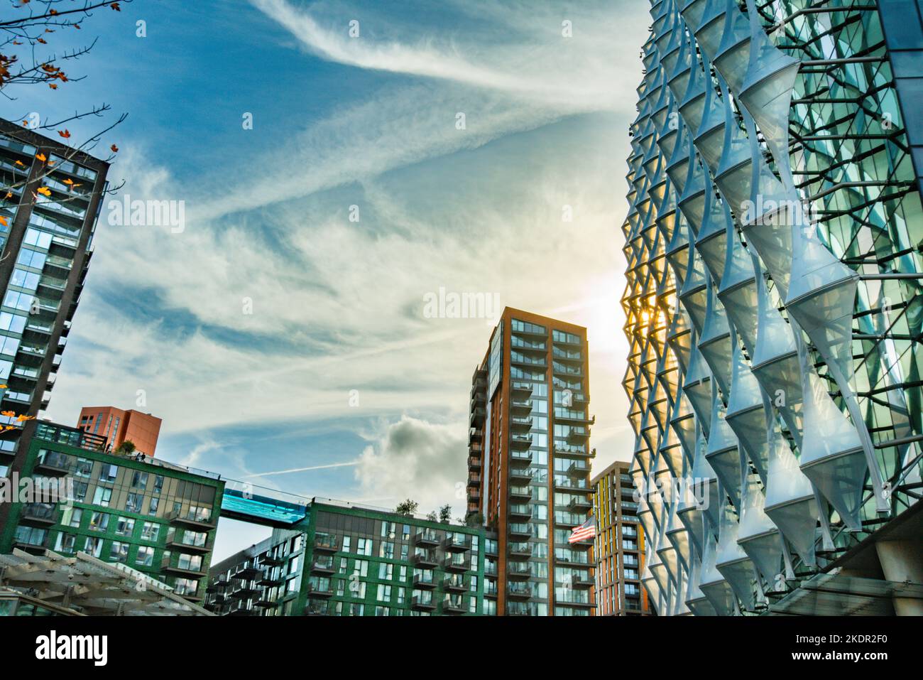 Die Botschaft der Vereinigten Staaten von Amerika in London ist die diplomatische Vertretung der Vereinigten Staaten im Vereinigten Königreich. Es befindet sich in Nine Elms Stockfoto