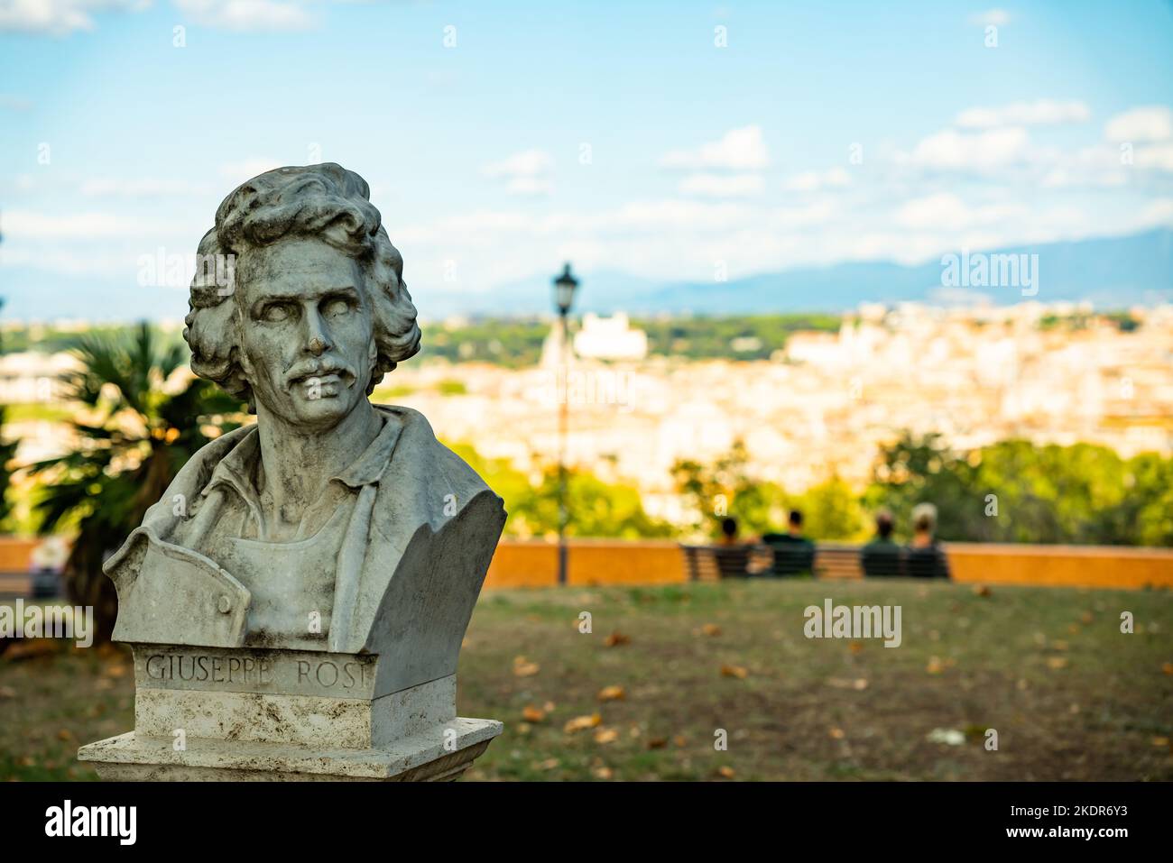 Blick auf Rom im Sommer Stockfoto