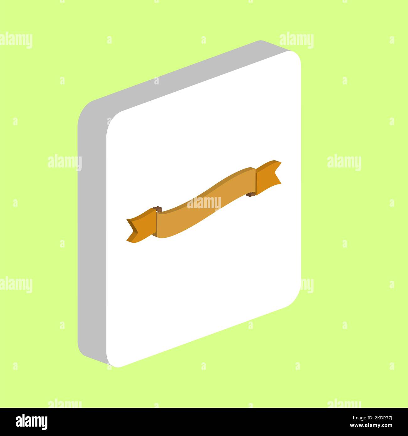 Einfaches Vektorsymbol für Kurvenband. Illustration Symbol Design-Vorlage für Web mobile UI-Element. Perfekte Farbe isometrisches Piktogramm auf 3D weißen Quadrat. W Stock Vektor