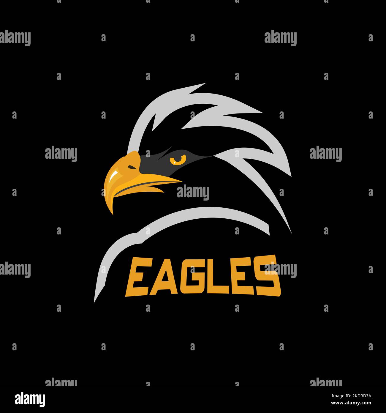 eagle Maskottchen Logo Design Vektor mit modernem Illustrationskonzept Stockfoto