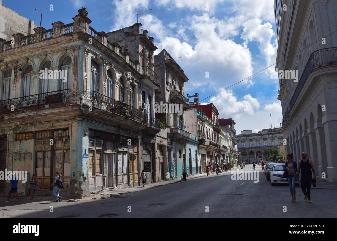 Eine Geschichte aus den Straßen von Havanna, Kuba Stockfoto