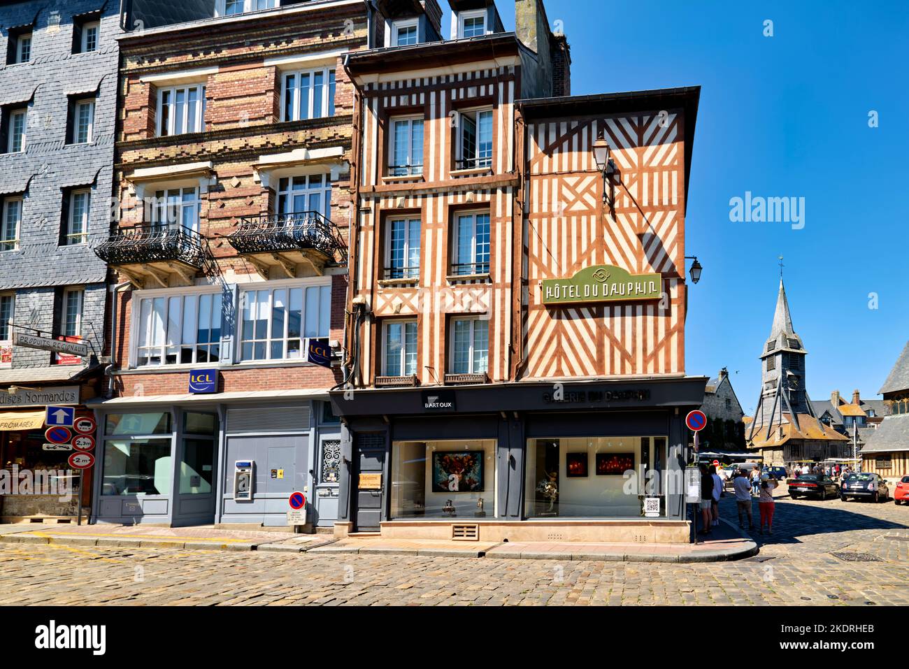 Honfleur Normandie Frankreich. Die Kirche der Heiligen Katharina, die größte Holzkirche in Frankreich Stockfoto