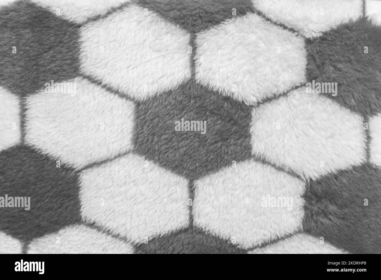Muster grau weiß Hexagon Design Stoff abstrakte geometrische Form moderne sechseckige Hintergrund grau Textur. Stockfoto