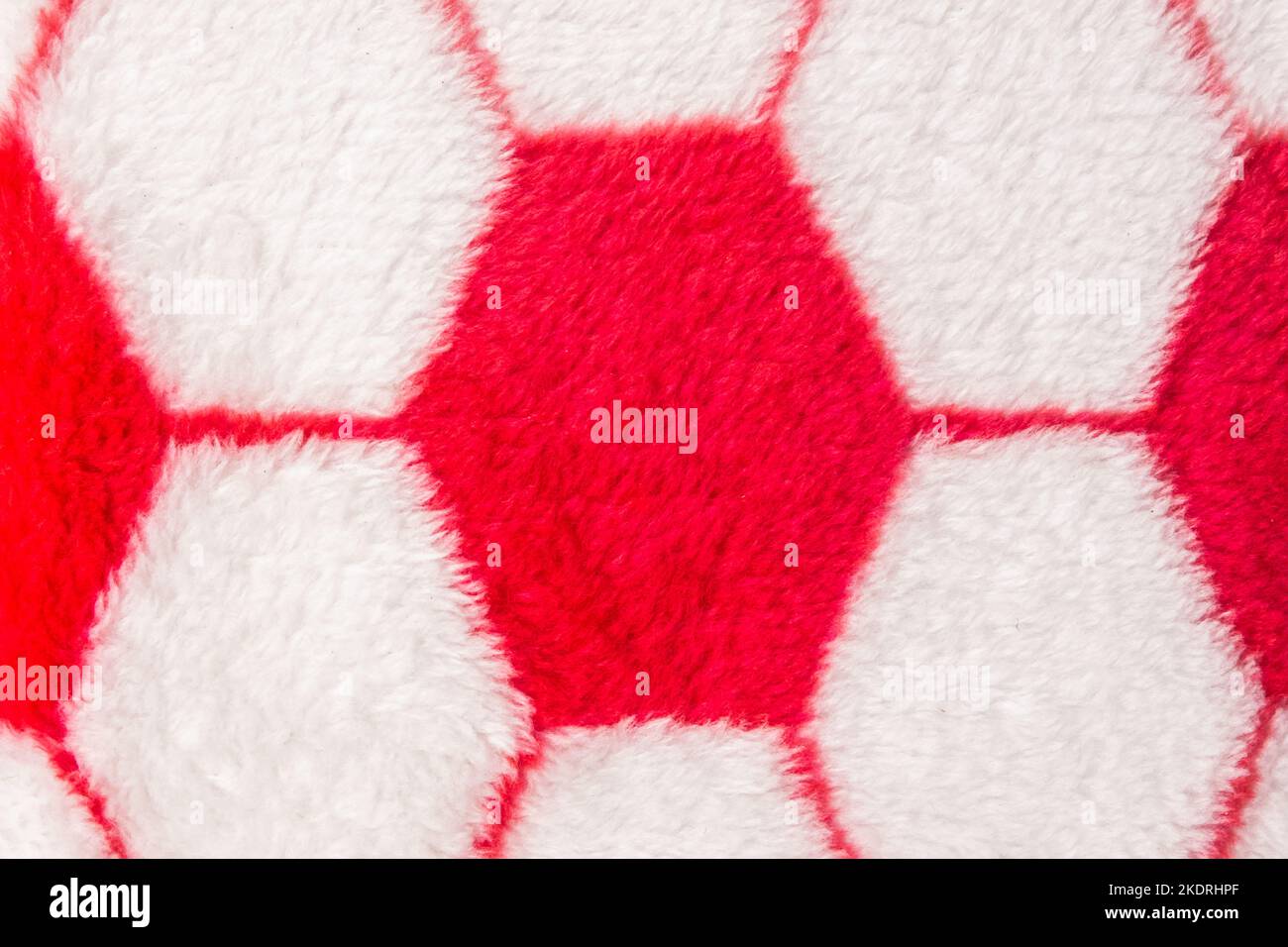 Muster rot weiß Hexagon Design Stoff abstrakte geometrische Form moderne sechseckige Hintergrundstruktur. Stockfoto