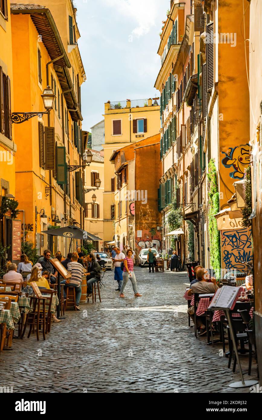 Enge Gassen in Rom Italien Stockfoto