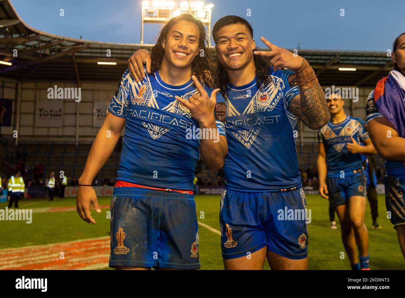 Tonga gegen Samoa Rugby League World Cup 2021 Stockfoto