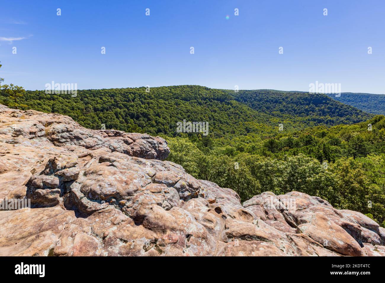 Wandern auf dem Sam's Loop Trail in Arkansas Stockfoto
