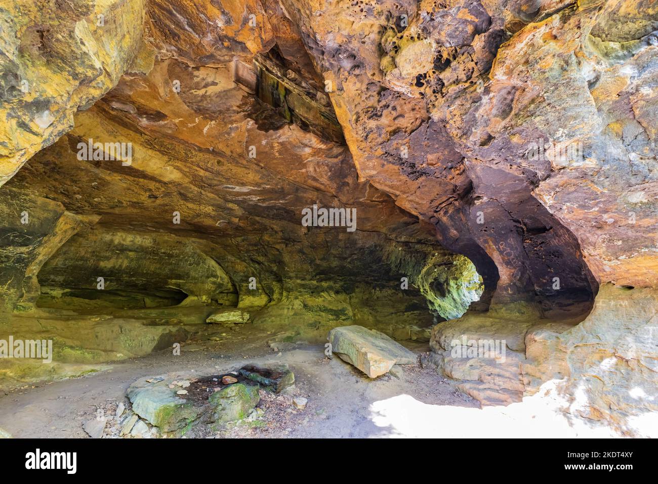 Wandern auf dem Alum Cove Trail in Arkansas Stockfoto