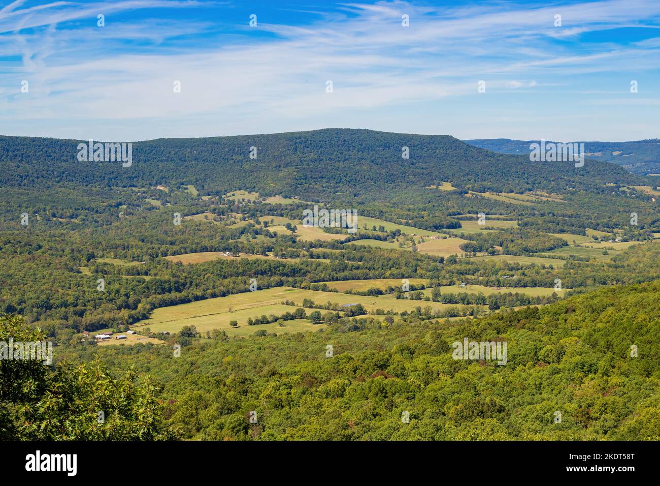 Wandern auf dem Sam's Loop Trail in Arkansas Stockfoto