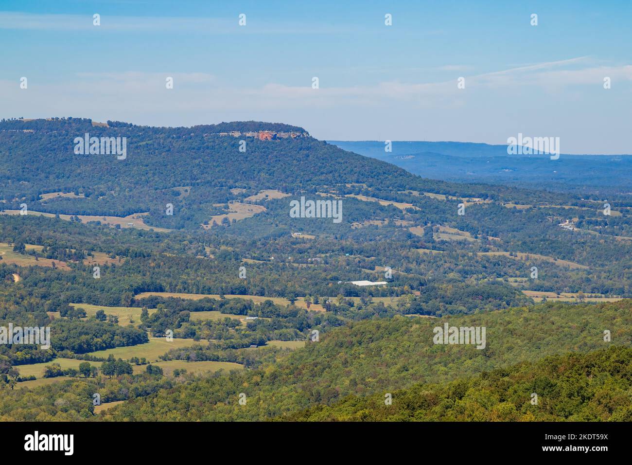 Wandern auf dem Sam's Loop Trail in Arkansas Stockfoto