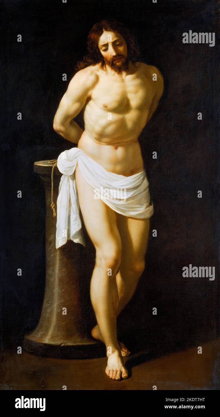 Christus an der Säule von Guido Reno (1575-1642), Öl auf Leinwand, c. 1604 Stockfoto