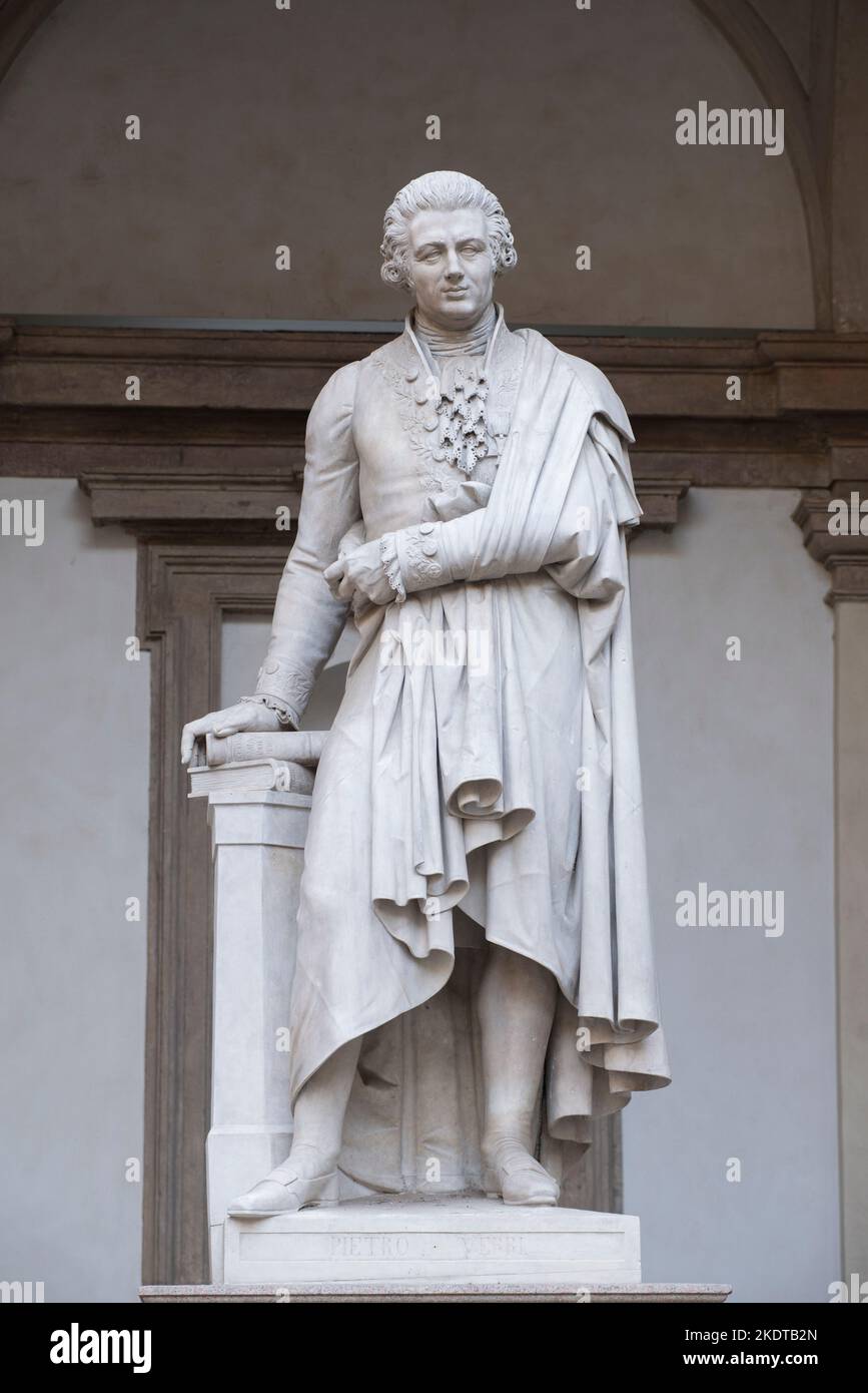 Italien, Lombardei, Mailand, Courtyrard von Brera, Pietro Verri Statue von Innocenzo Fraccaroli Bildhauer Datum 1844 Stockfoto