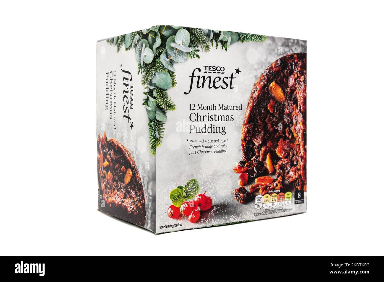 Tesco Finest Christmas Pudding Stockfoto