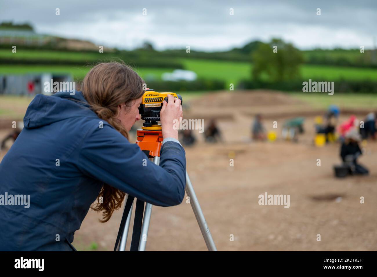 Bild von Jim Wileman - Ipplepen Archäologische Stätte, Universität von Exeter, 2019. Stockfoto
