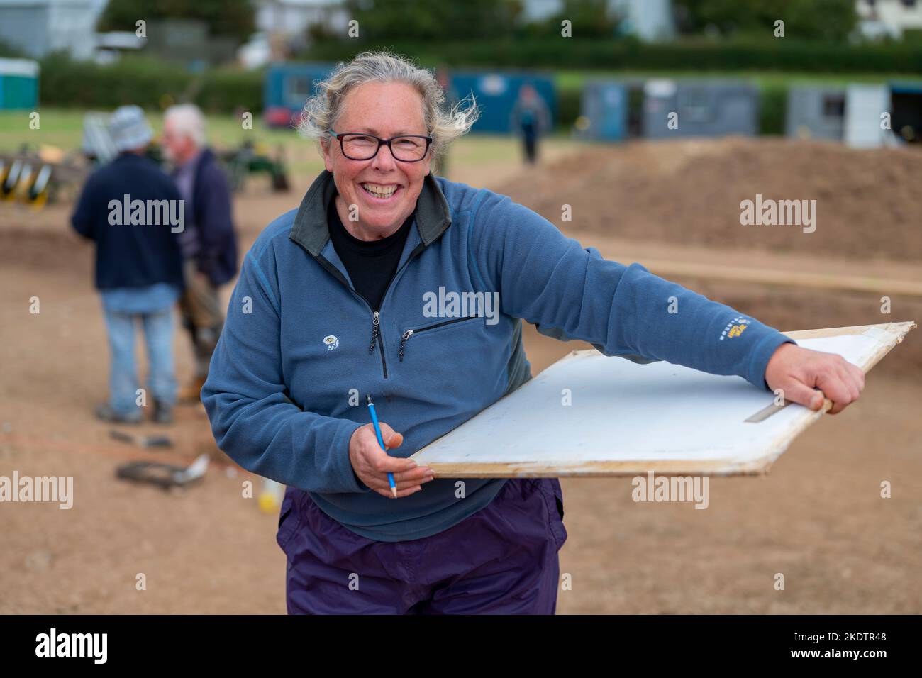 Bild von Jim Wileman - Ipplepen Archäologische Stätte, Universität von Exeter, 2019. Stockfoto