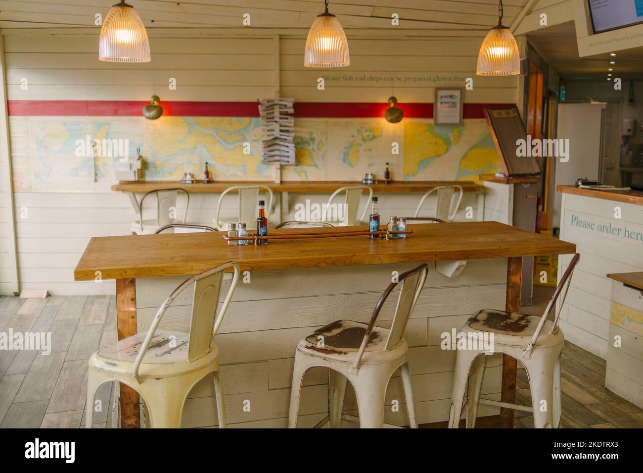 Bild von Jim WIleman - Mitch Tonks und Rockfish Business Feature, gedreht in Brixham, South Devon, Großbritannien. Stockfoto