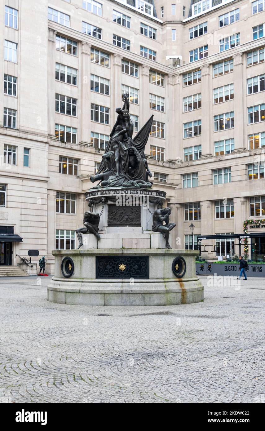 Nelson's Monument in Exchange Flags, Liverpool Stockfoto