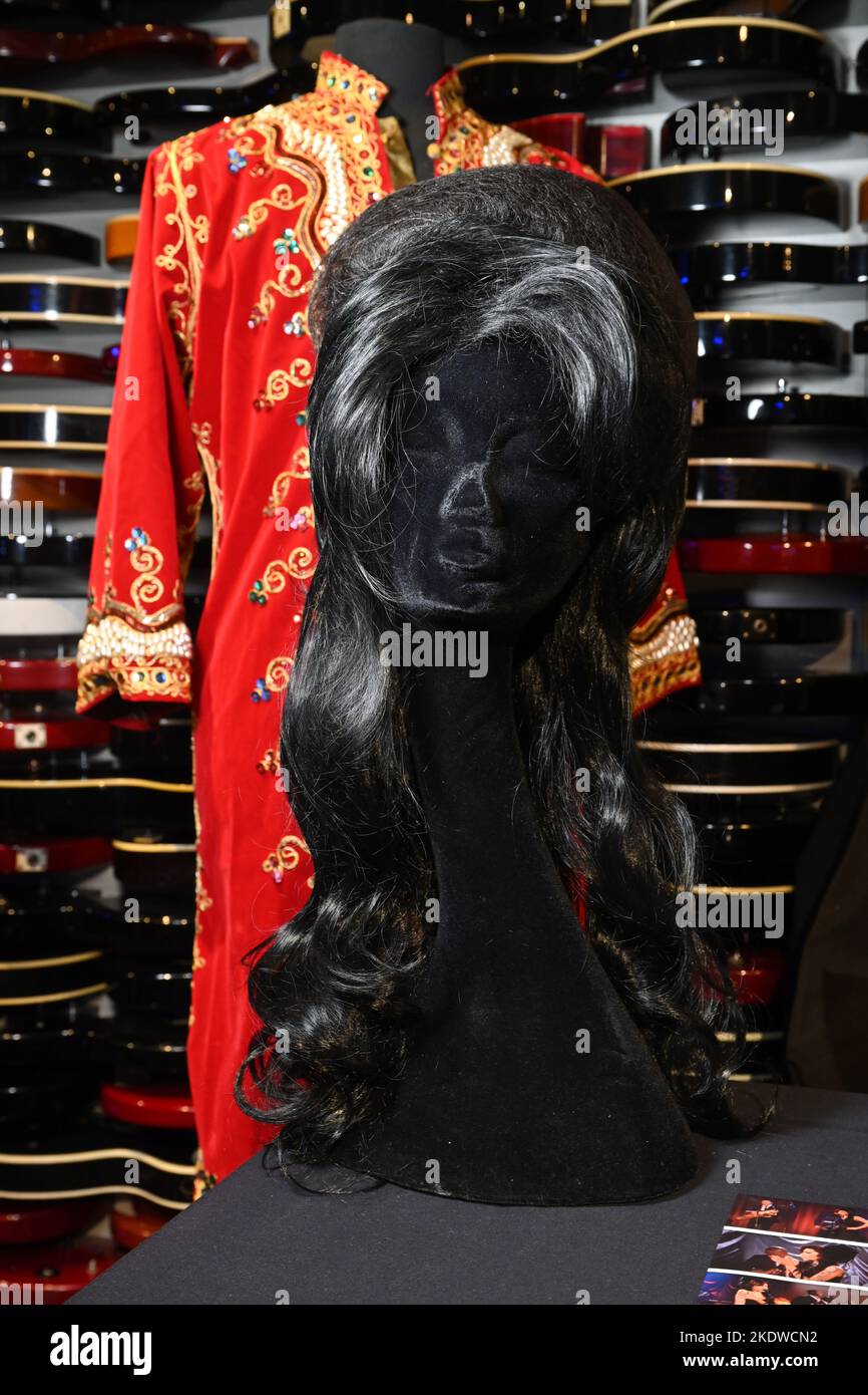 Amy Winehouse’s Beehive Hair Topper wurde während ihrer legendären Aufführung von „You Know I'm No Good“ und „Rehab“ bei der Grammy Awards-Verleihung 2008 am getragen Stockfoto