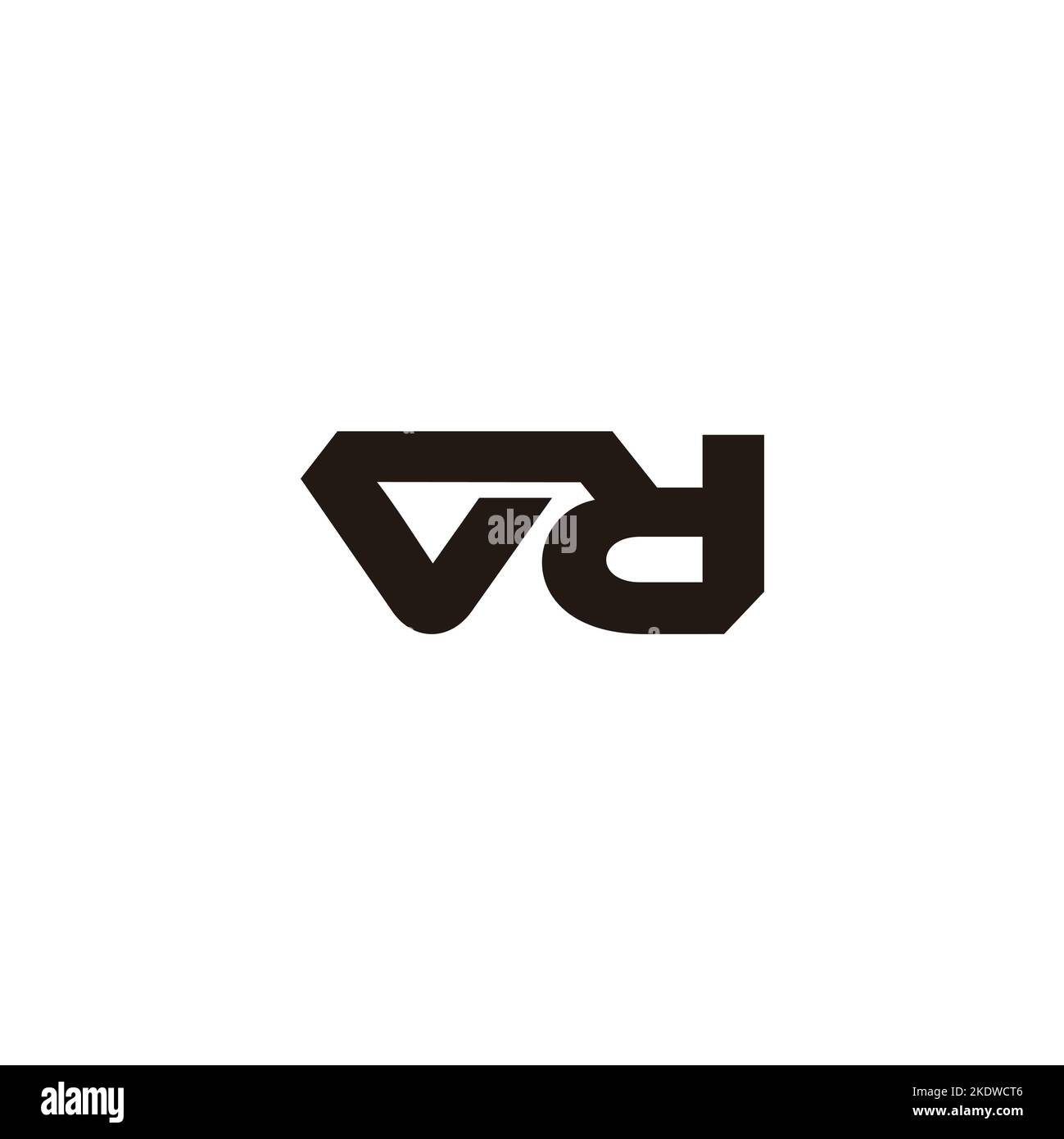 Letter vd einfache geometrisch verknüpfte Logo Vektor Stock Vektor
