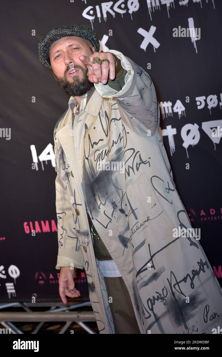 Rom, Italien. 08.. November 2022. Giuseppe Domingo Romano nimmt an der Premiere „Vasco Live Roma Circo Massimo 2022“ am 08. November 2022 in Rom, Italien, Teil. Kredit: dpa/Alamy Live Nachrichten Stockfoto