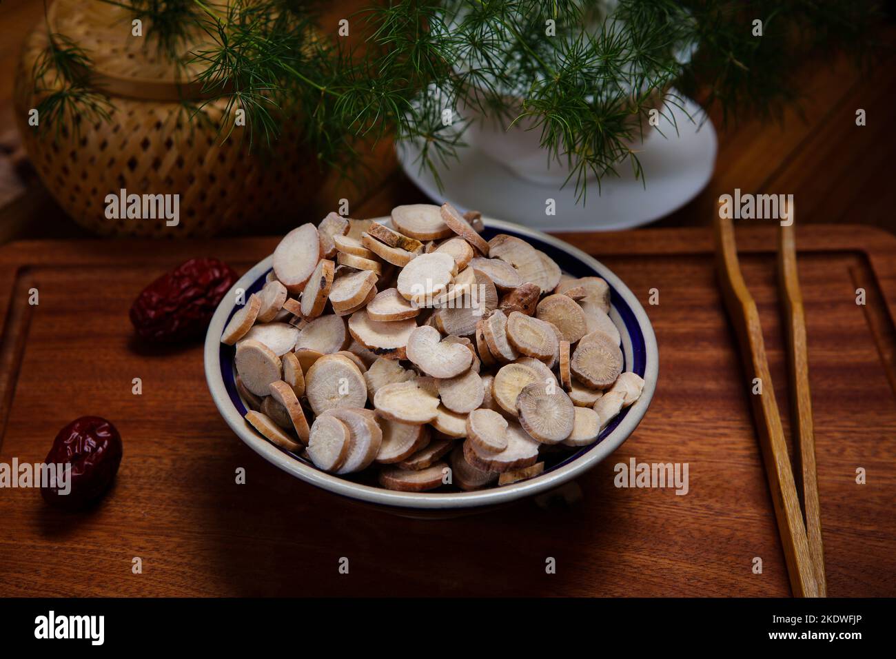 Traditionelle chinesische Medizin Radix paeoniae alba Stockfoto