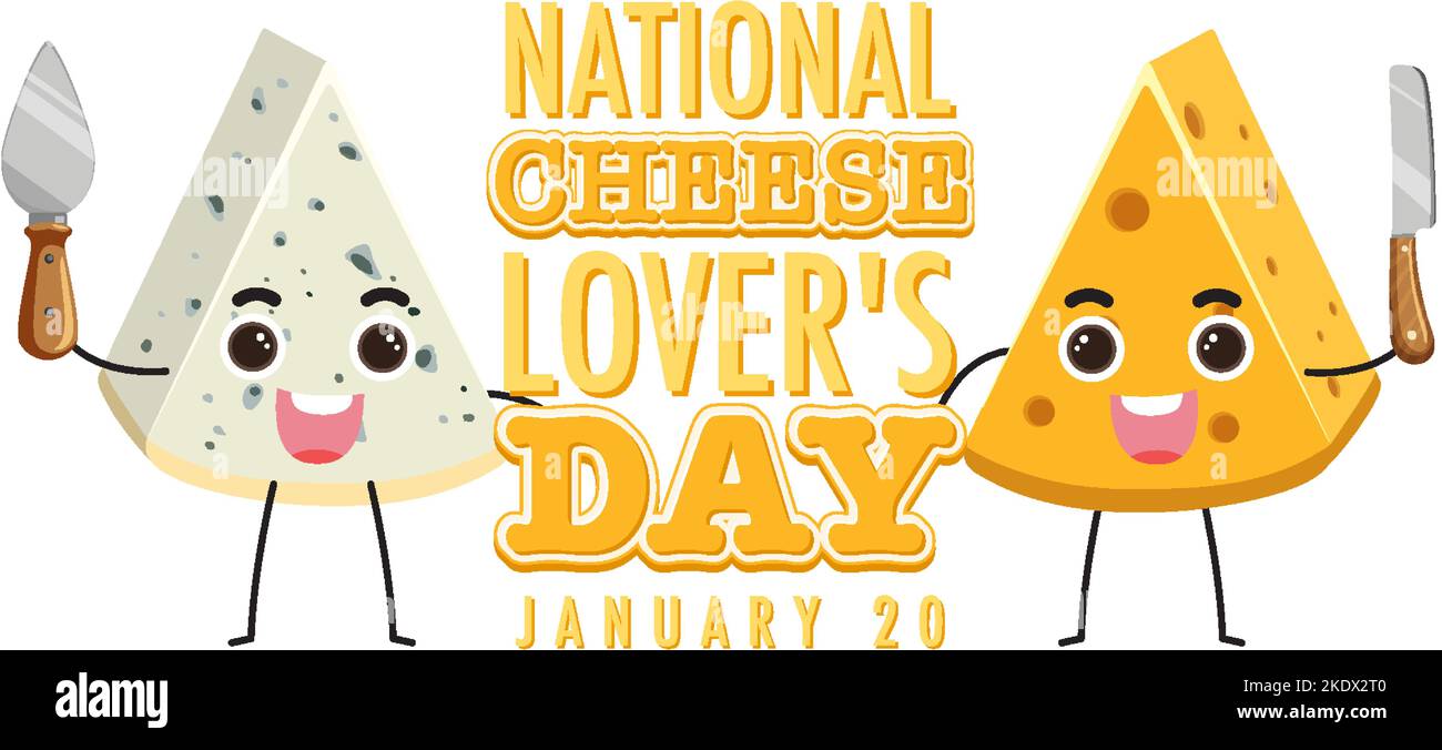 National Cheese Lovers Day Ikone Illustration Stock Vektor