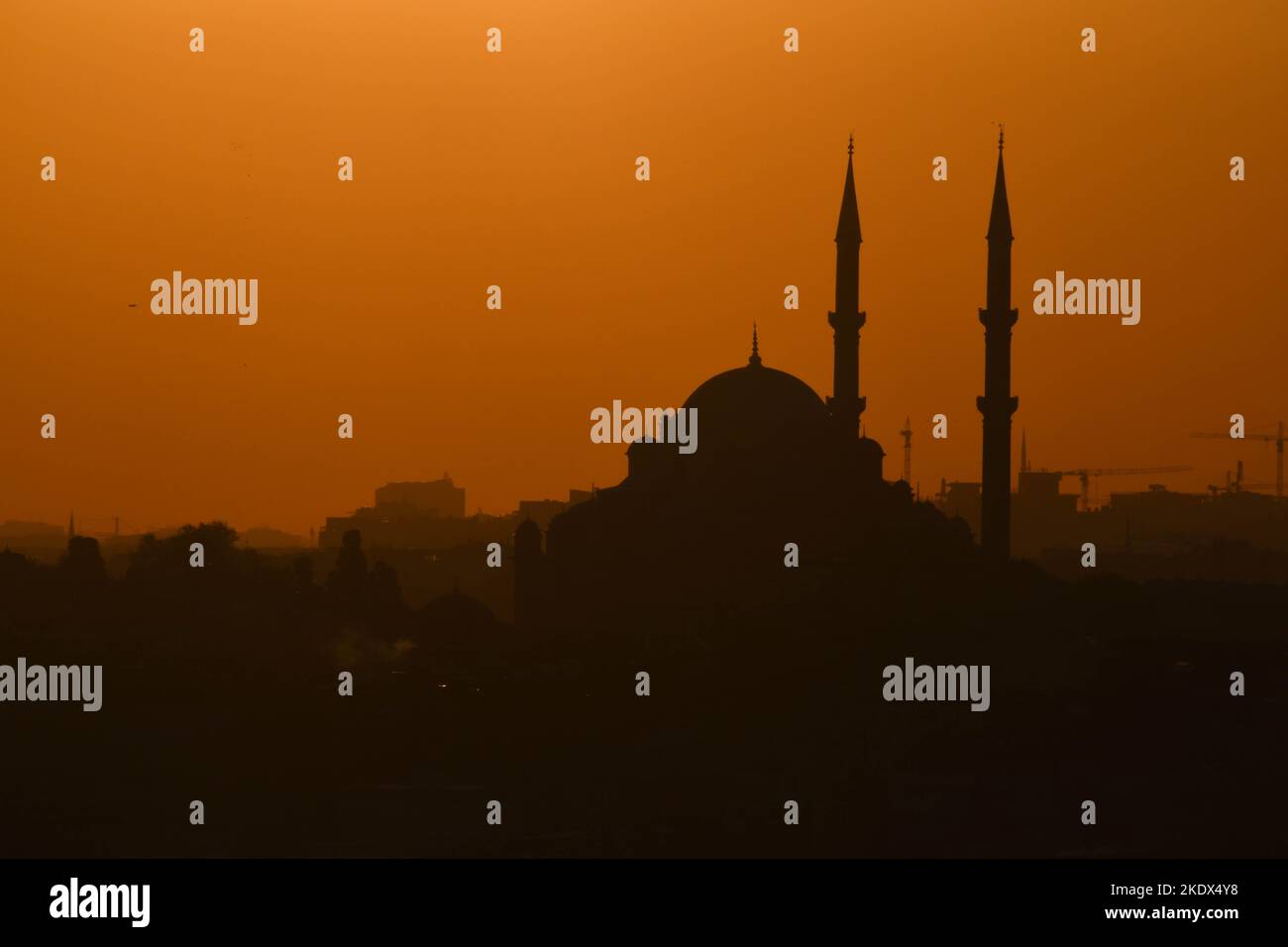 Sonnenuntergang in Istanbul Stockfoto