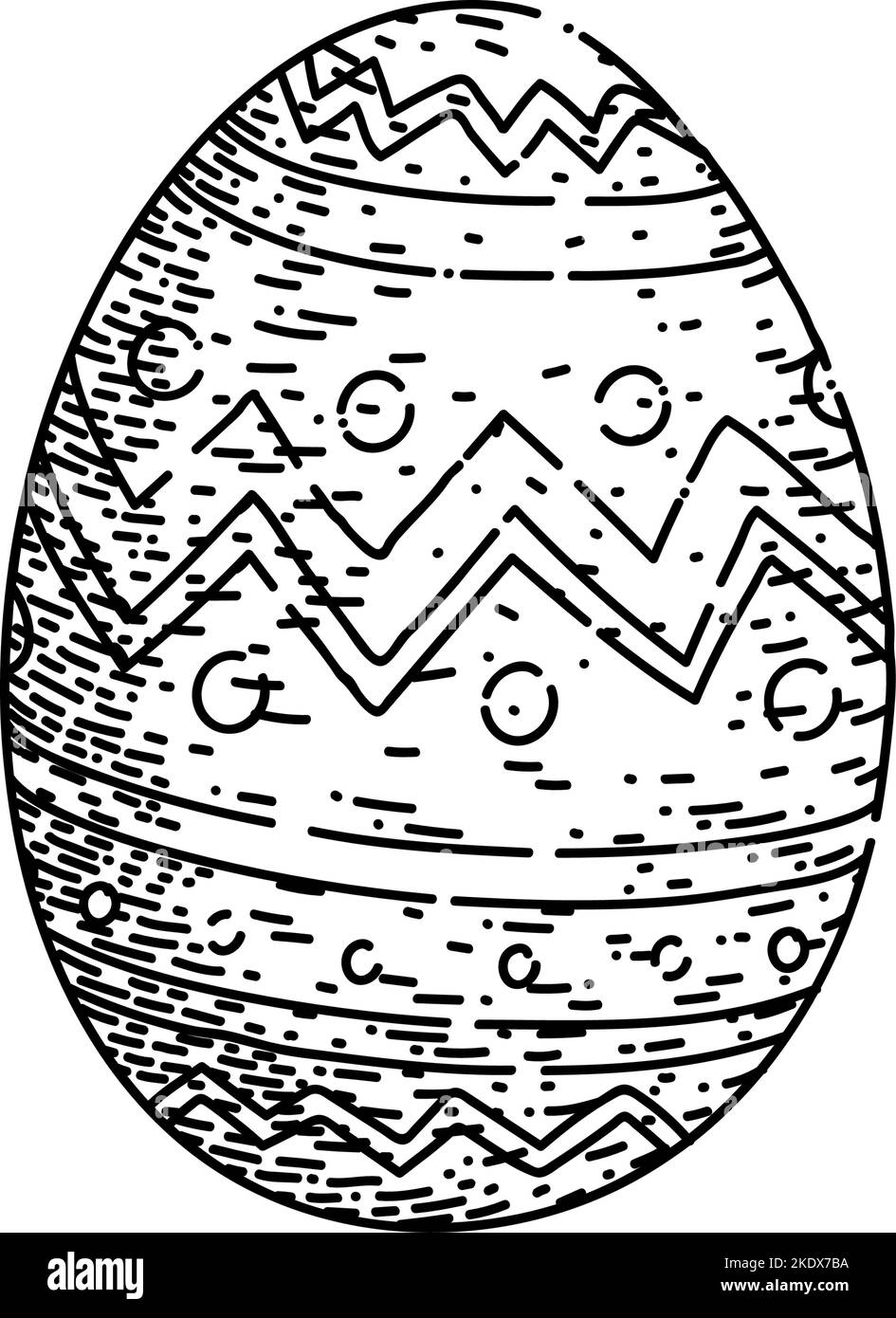 handgezeichneter Vektor mit easter Egg Sketch Stock Vektor