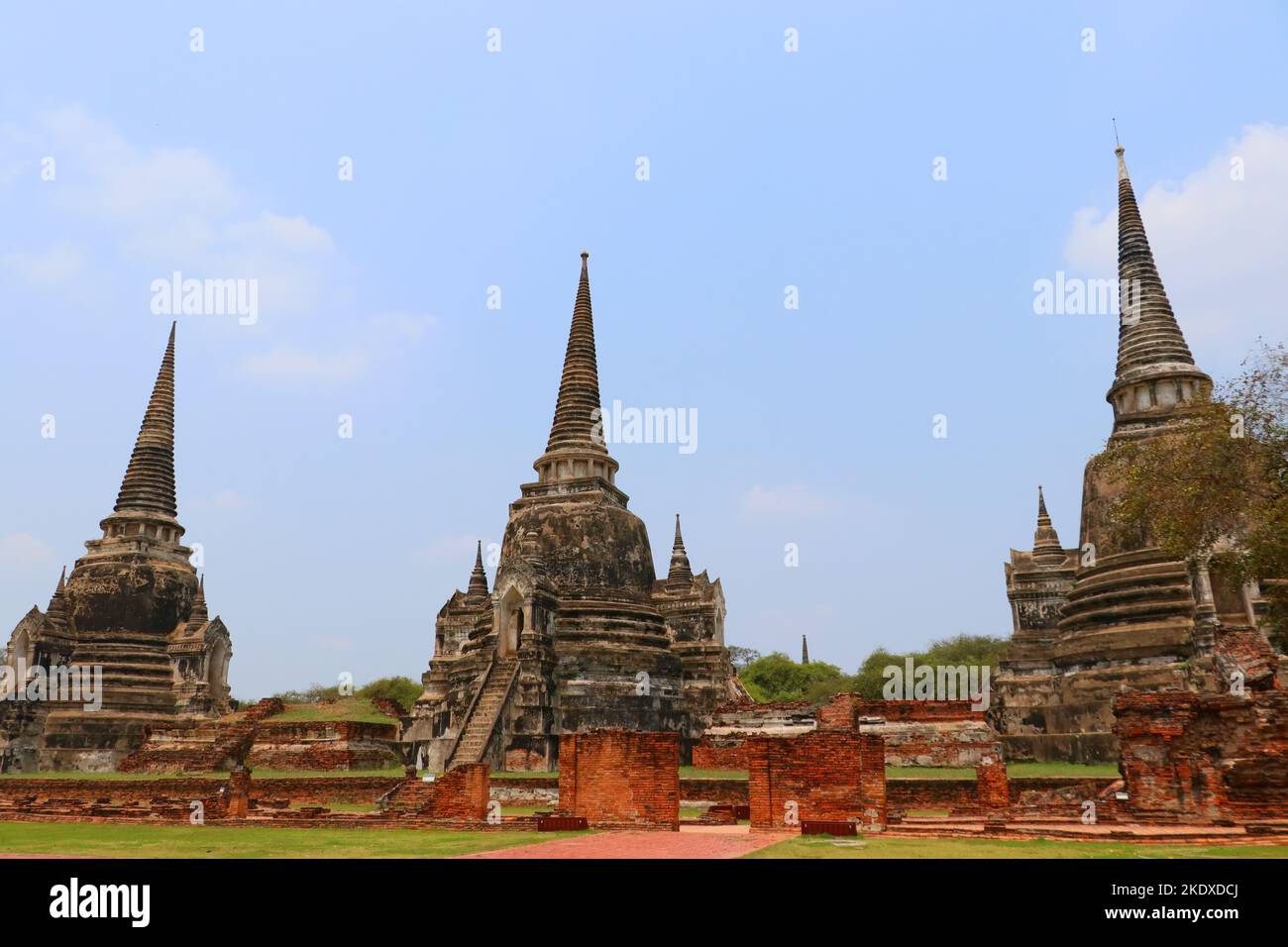 Chedi (Pagode) von Wat Phra Sri Sanphet - Historische Parks von Thailand in der Provinz Ayutthaya Stockfoto