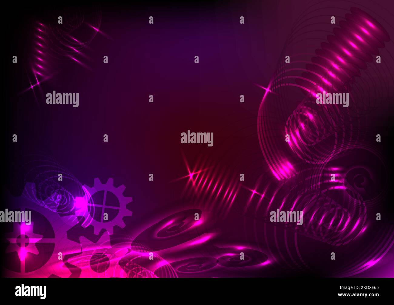 Weihnachten Festival futuristische Technologie mechanische Hardware Maschinenbau System Muster Tapete Design Vektor Illustration Stock Vektor