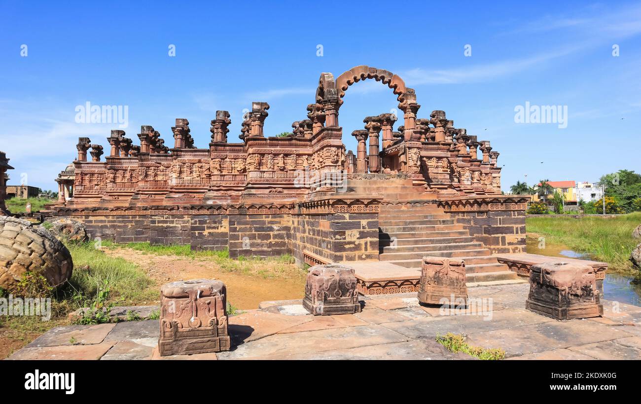 Ansicht von Rao Lakhpatji Chhatedi, Haupt-Chhatedi der Nekropolis von Bhuj, Gujarat, Indien. Stockfoto