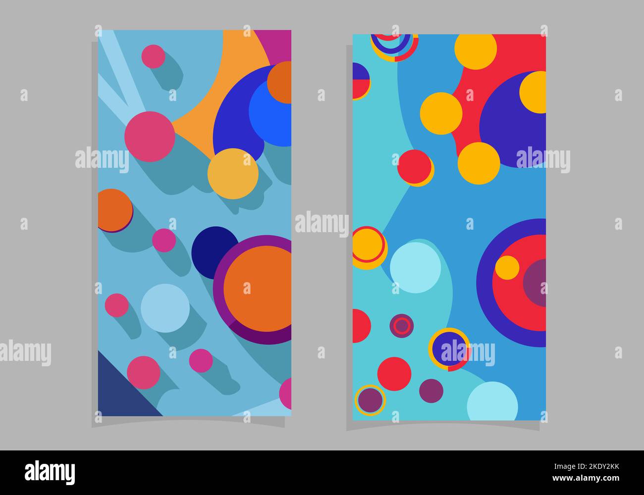 Moderne futuristische Set von bunten abstrakten geometrischen Hintergründe für festliche, geschäftlichen und kreativen Design-Vorlagen. Cooles modernes Design für Karten Stock Vektor