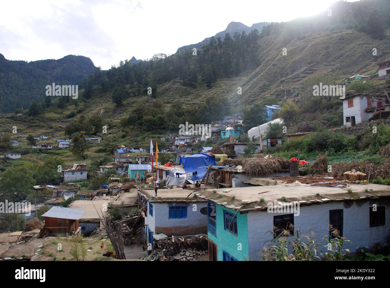 Das Dorf Juphal in Nepal Stockfoto