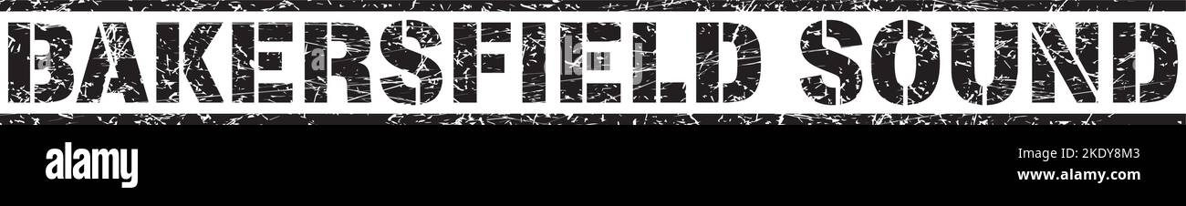 Eine Illustration des Textes eines Musikgenres in Grunge-Schriftarten - Bakersfield Sound Stock Vektor