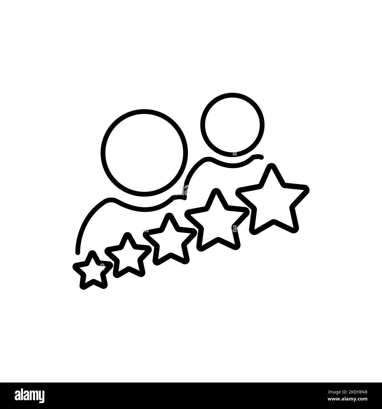 Symbol für die Kompetenzkonzept-Linie. Einfache Elementdarstellung. Kompetenzkonzept skizzieren Symboldesign. Stock Vektor