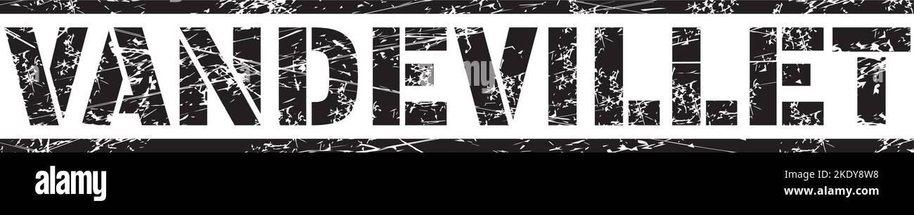Eine Illustration des Textes eines Musikgenres in Grunge-Schriftarten - Vandevillet Stock Vektor