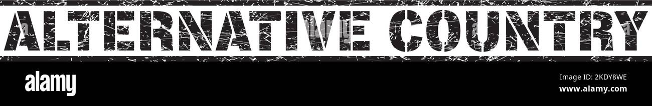 Eine Illustration des Textes eines Musikgenres in Grunge-Schriftarten – Alternativland Stock Vektor