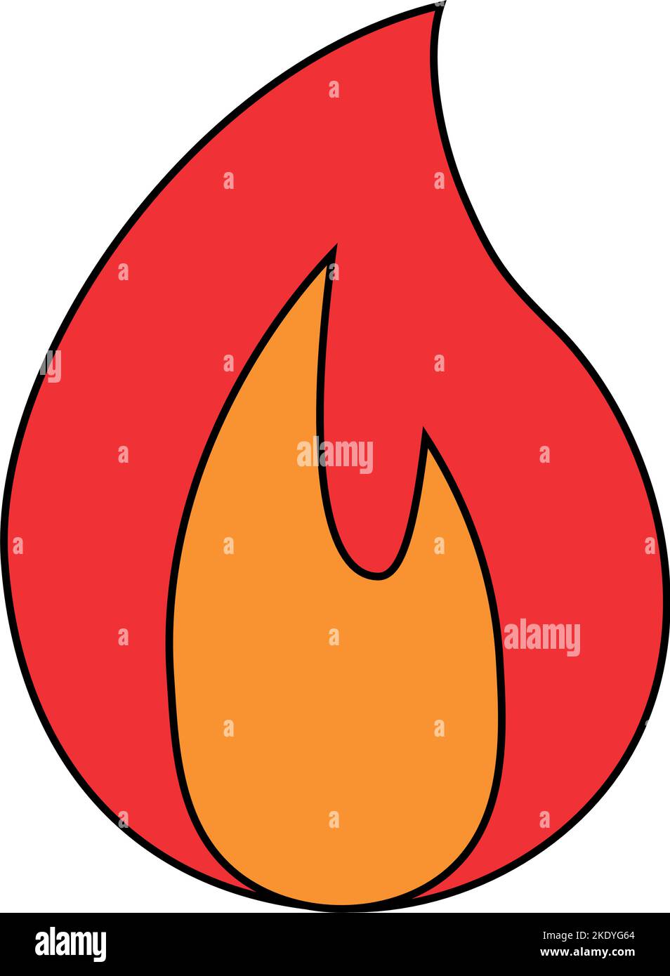 Eine Vektordarstellung einer Brandflamme Stock Vektor