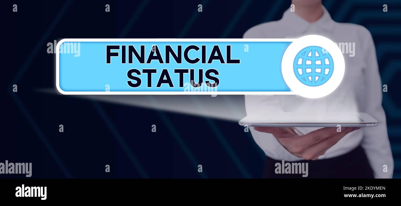 Schreiben Anzeige Text Finanzstatus, Unternehmensübersicht Höhe des Einkommens, in die Bewerber kategorisiert werden Stockfoto