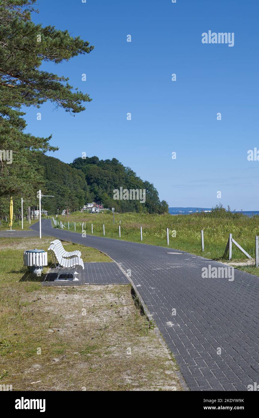 Küstenwanderweg von Baabe nach Sellin,Rügen,ostsee,Mecklenburg-Vorpommern,Deutschland Stockfoto