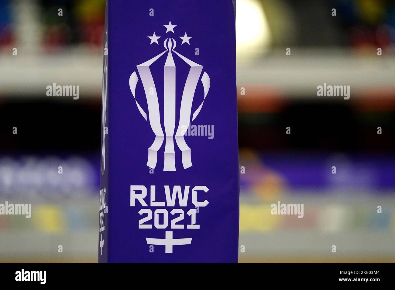 Eine allgemeine Sicht auf das Branding während des Wheelchair Rugby League World Cup-Spiels der Gruppe A in der Copper Box Arena, London. Bilddatum: Mittwoch, 9. November 2022. Stockfoto
