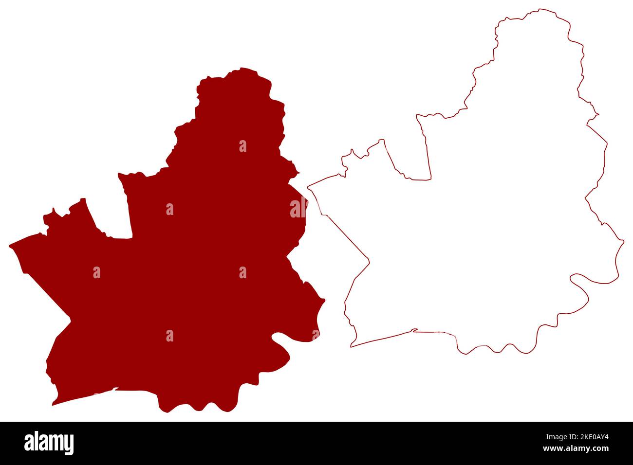 Preston nicht-Metropolregion, Borough, Stadt (Vereinigtes Königreich Großbritannien und Nordirland, zeremonielle Grafschaft Lancashire oder Lancs, England Stock Vektor