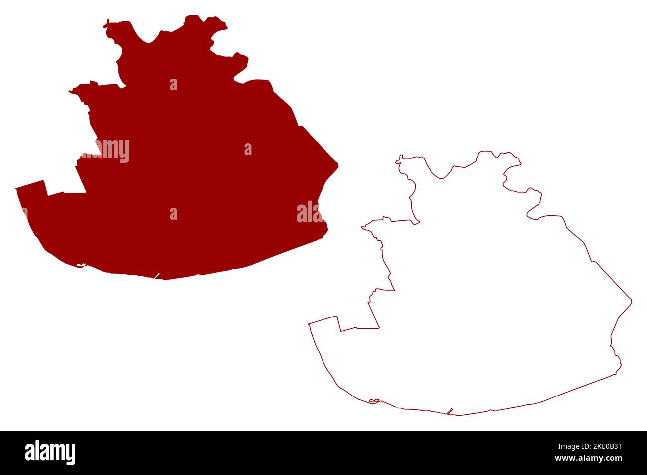 Fylde nicht-Metropolregion, Borough (Vereinigtes Königreich von Großbritannien und Nordirland, zeremonielle Grafschaft Lancashire oder Lancs, England) Karte ve Stock Vektor