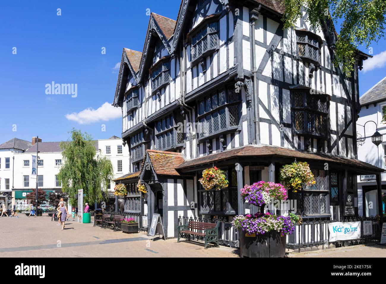 Stadtzentrum von Hereford The Old House or Black and White House Museum (17.. Jahrhundert) St. Peter's st High Town Hereford Herefordshire England GB Europa Stockfoto