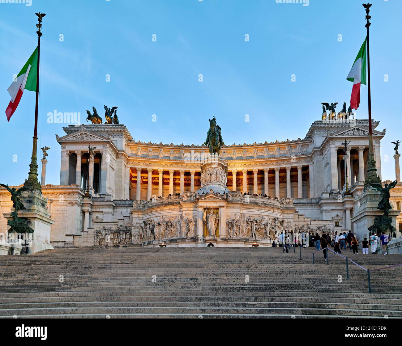 Rom Latium Italien. Nationales Denkmal von Victor Emmanuel II. Vittoriano auf dem Kapitol Stockfoto