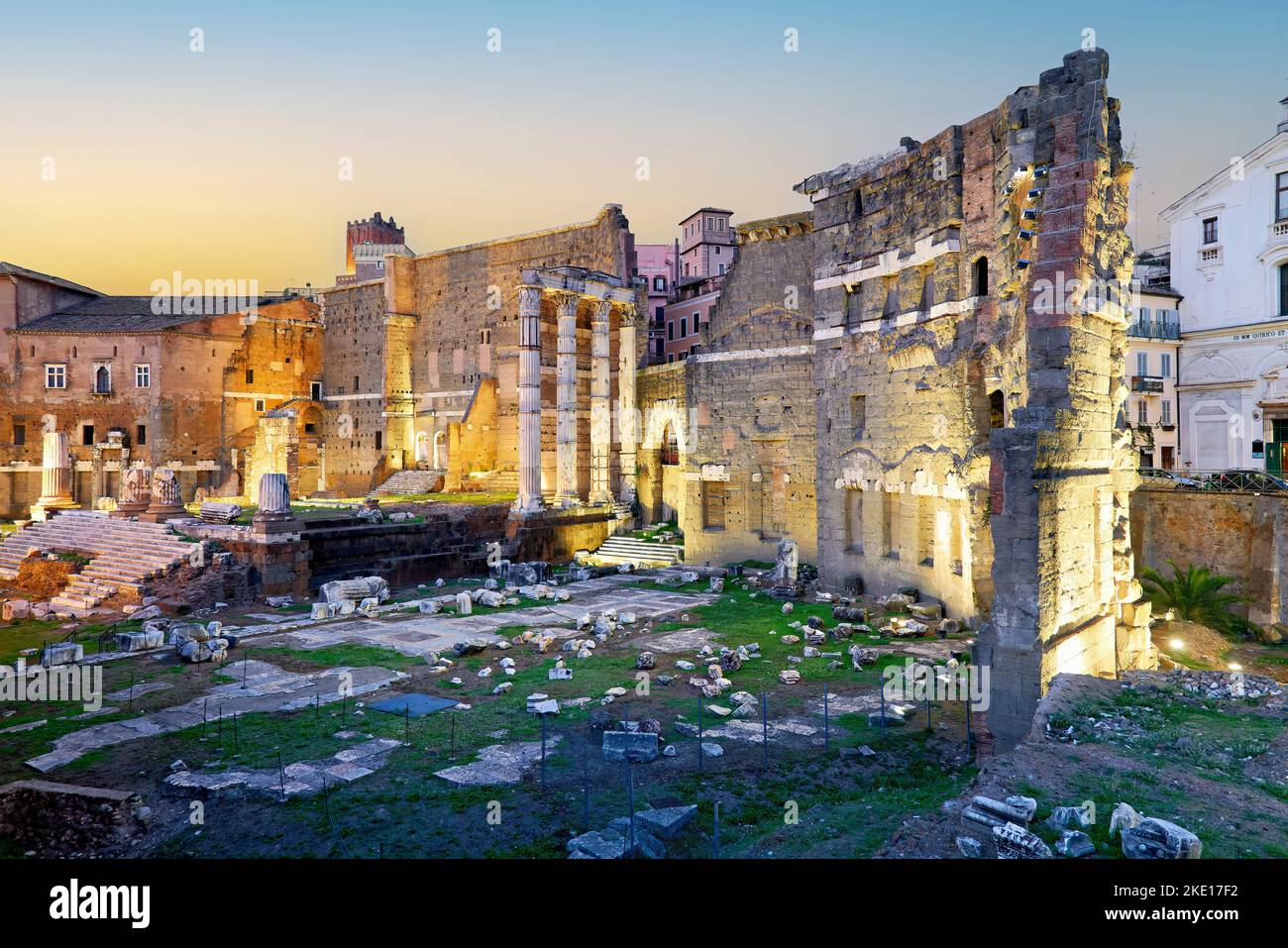 Rom Latium Italien. Augustus-Forum im Fori Imperiali Stockfoto