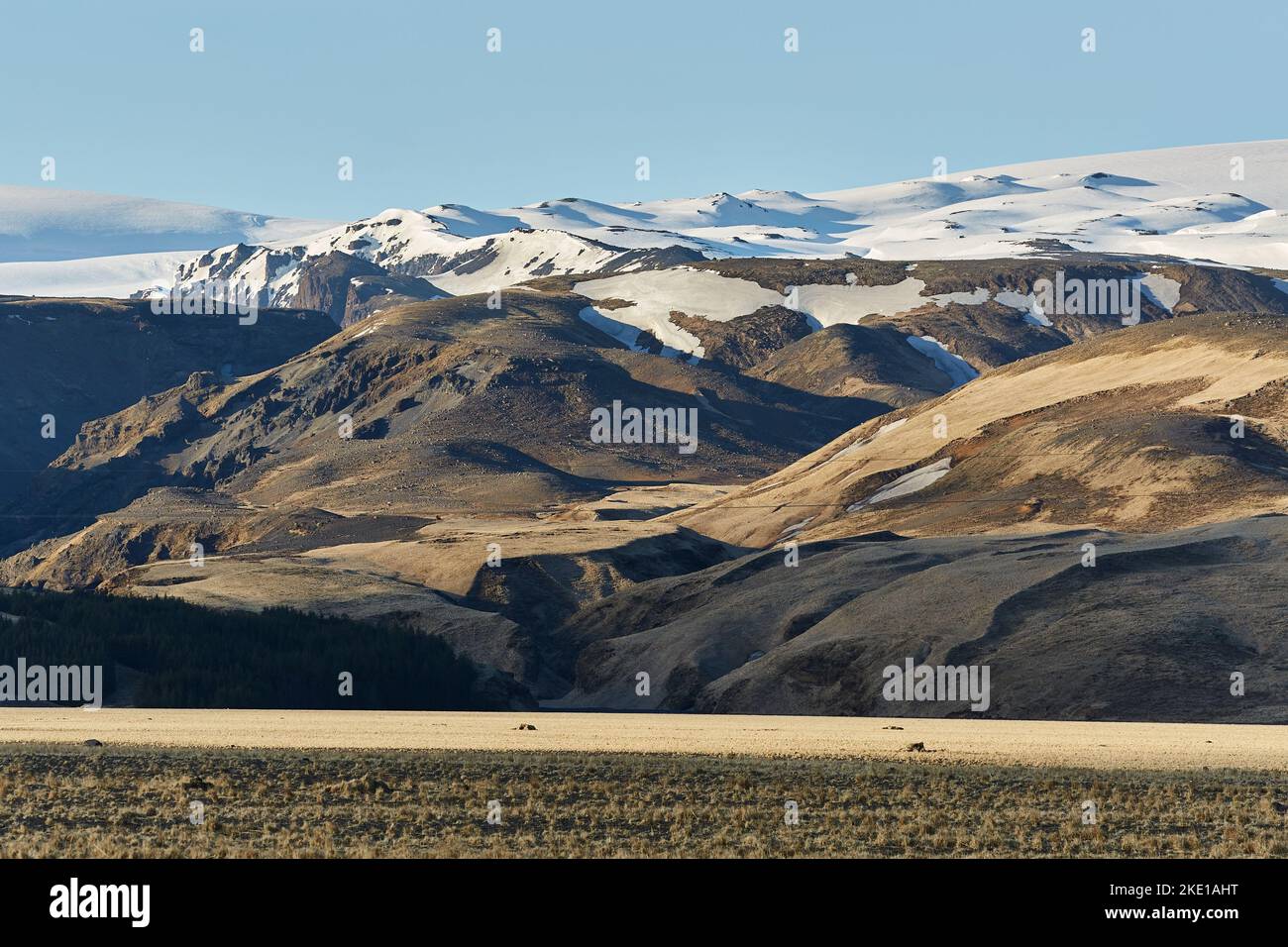 Vulkan Eyjafjallajokull Eis in Island Stockfoto