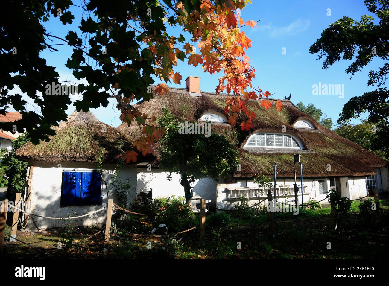 Rückseite der Bue Barn, Vitte, Hiddensee Insel, Ostsee, Mecklenburg Vorpommern, Deutschland Stockfoto